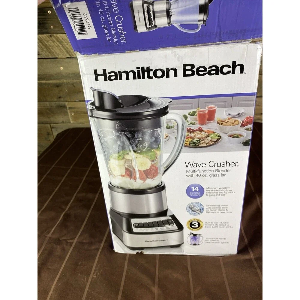 Hamilton Beach Wave Crusher 54221G Multi-Function Blender Black & Stainless